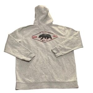 Vans Hoodie Boys Grey Size XL Pullover Cotton Blend Fleece Logo‎ Y2K Skater Flaw